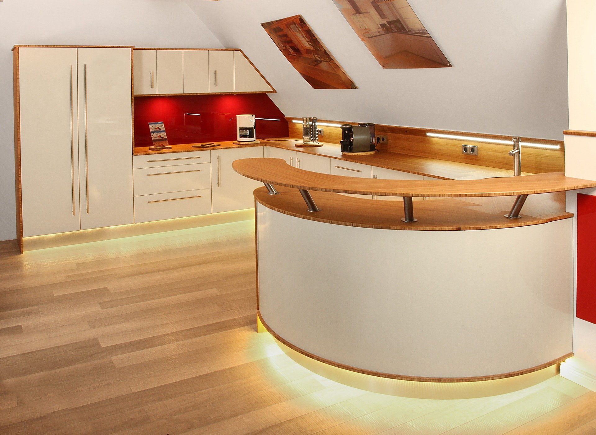 Kitchen Modern Illuminated Kitchen Countertop